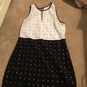 Large Black and white interview dress